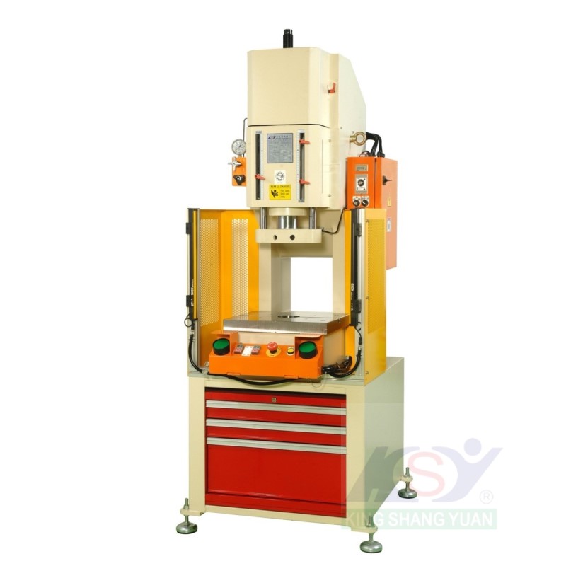 Hydraulic Press Table with Industrial Tool Box